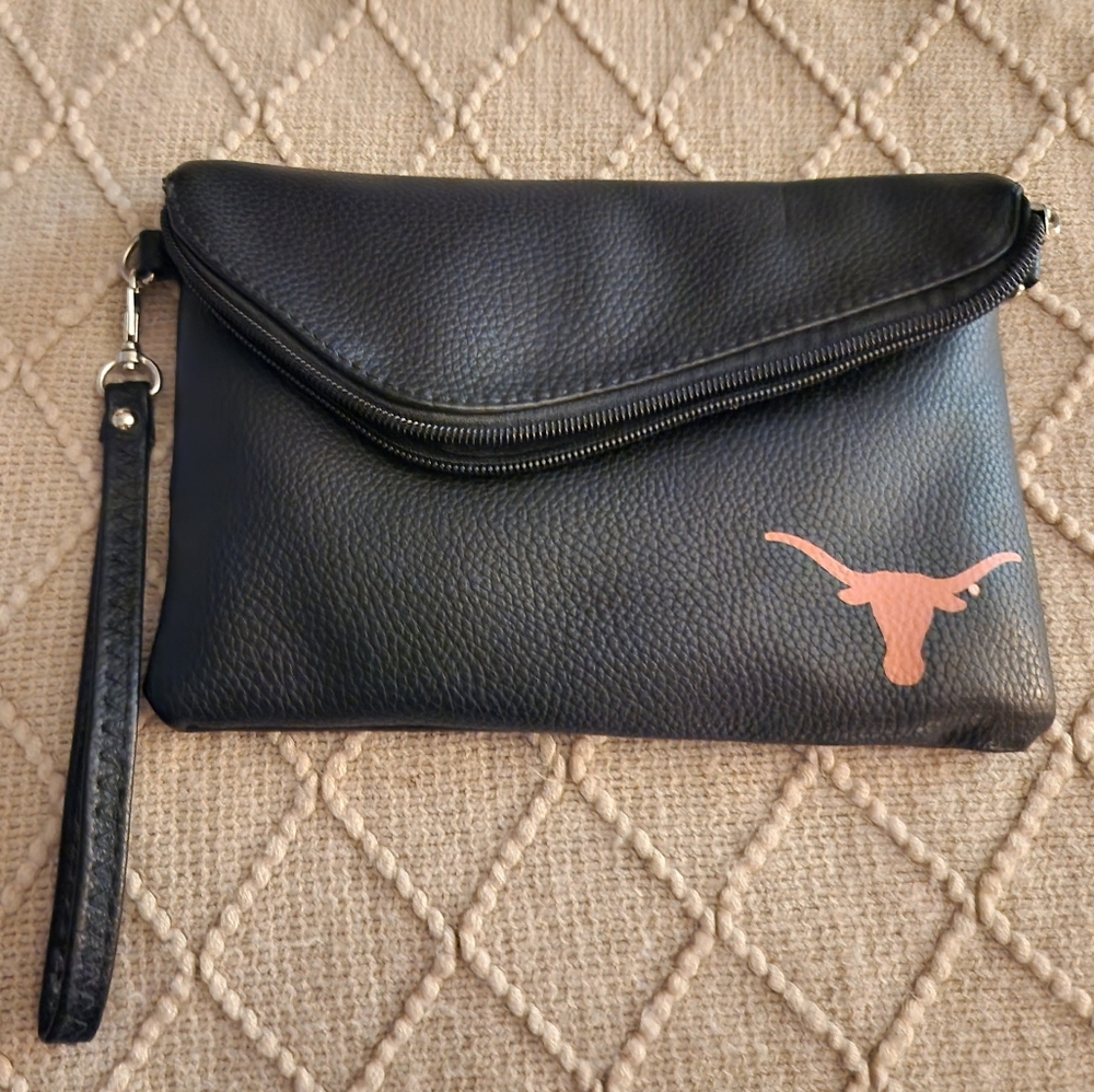 Black Clutch with UT Longhorn Emblem